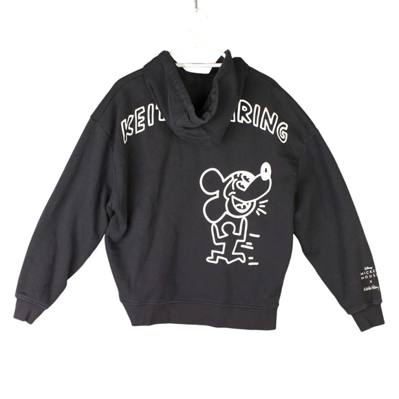 Disney Other - Disney Mickey Mouse x Keith Haring Hoodie Disneyland Unisex Black Size X-Small